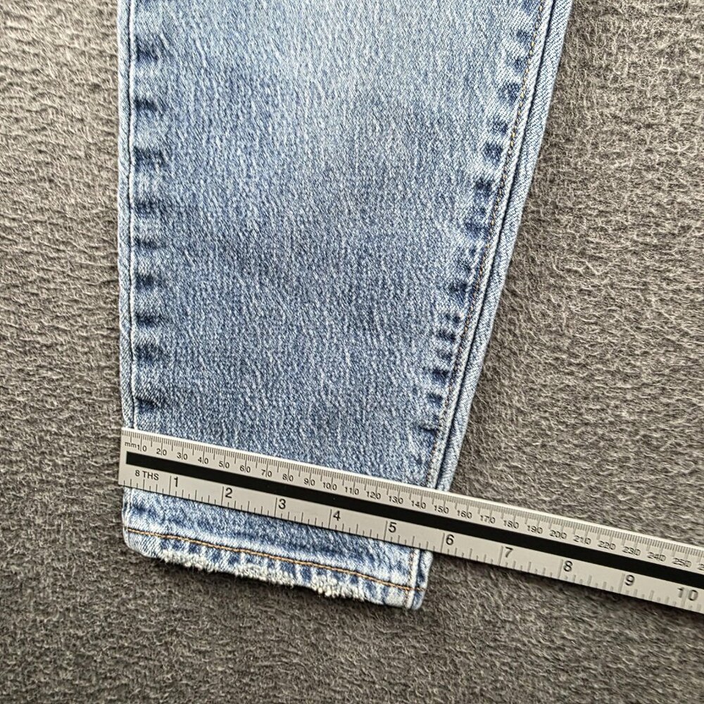 Levis Wedgie Tapered Jeans Womens 26x27 Blue Medium Wash Slim Stretch - Picture 11 of 14
